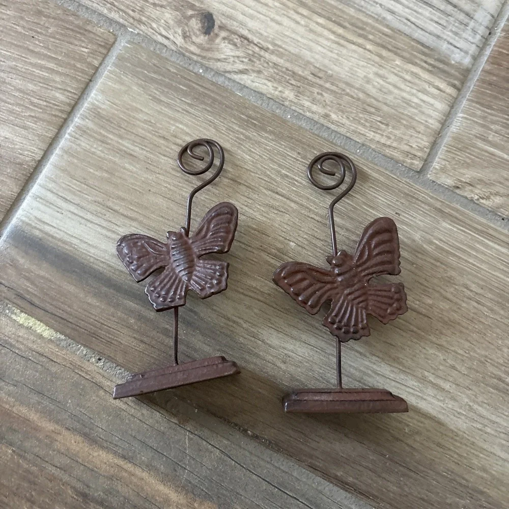 2 Butterfly Dragonfly Bug Shaped Wire Clip Picture/Note/Memo Holder-Colorful‎ 5